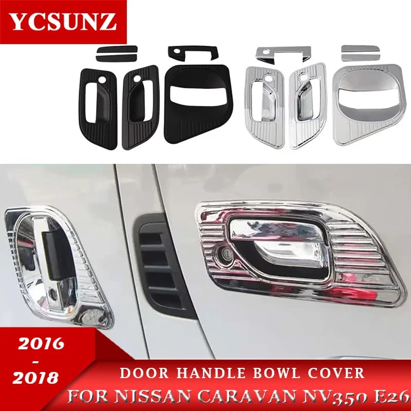 ABS Door Handle Bowl Cover Decoration For Nissan Urvan Caravan NV350 E26 2016 2017 2018 Car Accessories