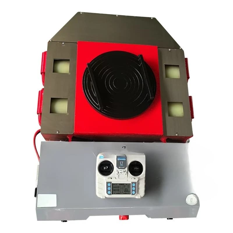 Electric handling tank vehicle, heavy universal wheel rotating straight, wireless remote control of small tank wheel