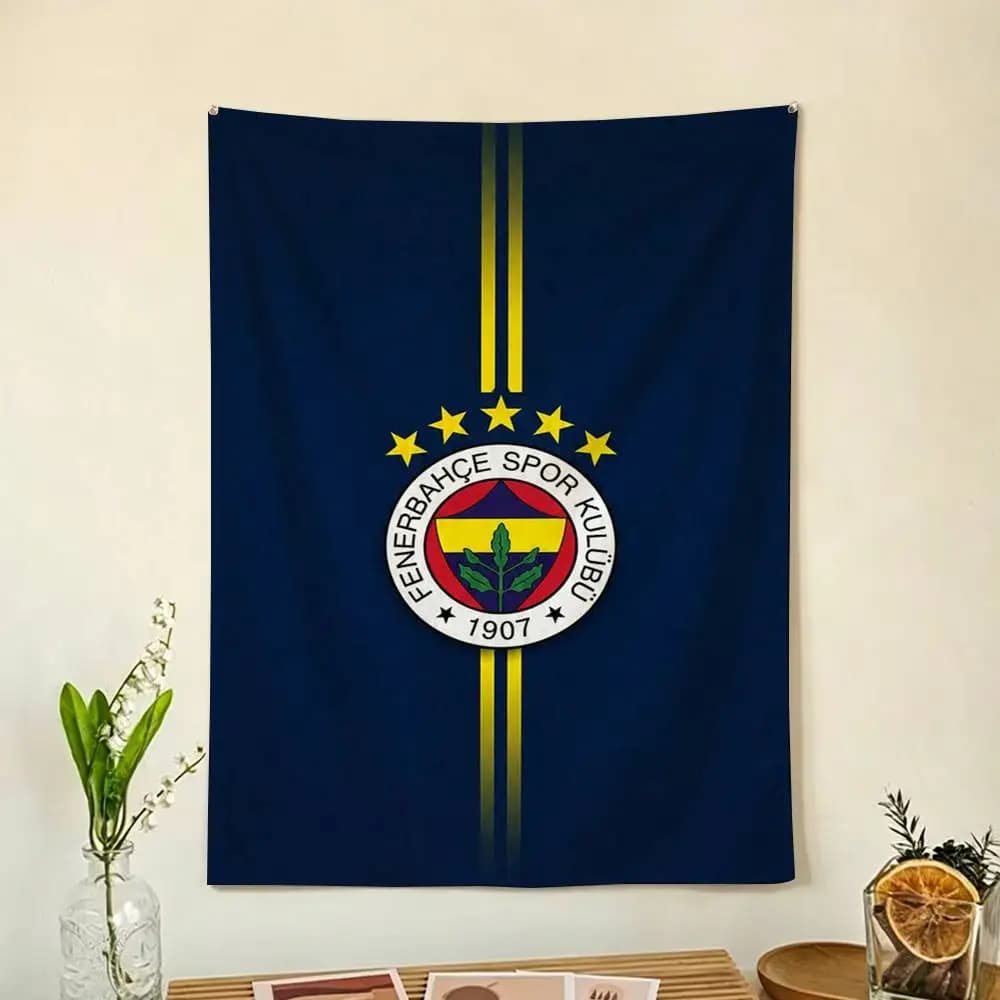 F-Fenerbahce Sport K-Kulubu Flags Wall Hanging Background Art Banner for Bedroom Home Outdoor Decor