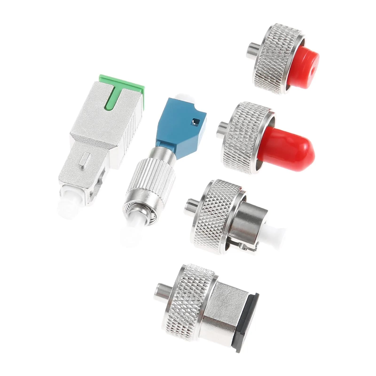 6pcs Fiber Optic Connector FC/UPC SC ST LC FC/UPC-LC/UPC SC/UPC-/APC Compatible with Single-Mode & Multi-Mode Fibers