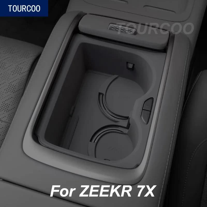 For ZEEKR 7X Center Console Anti-slip Silicone Water Cup Mat Cup Holder Storage Box Interior Modified Accessories