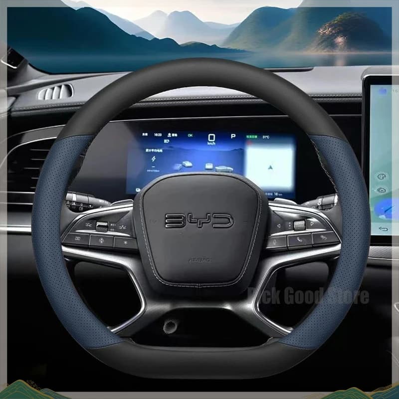 Car Steering Wheel Cover For BYD Song Plus Song Pro MAX DMI EV 2022-2025 Non-slip Steering Wheel Protector BYD Song Accessories