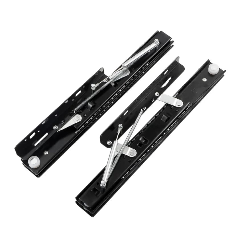 Rise extension hidden slide drawer, invisible furniture side mount extension extended rail desk