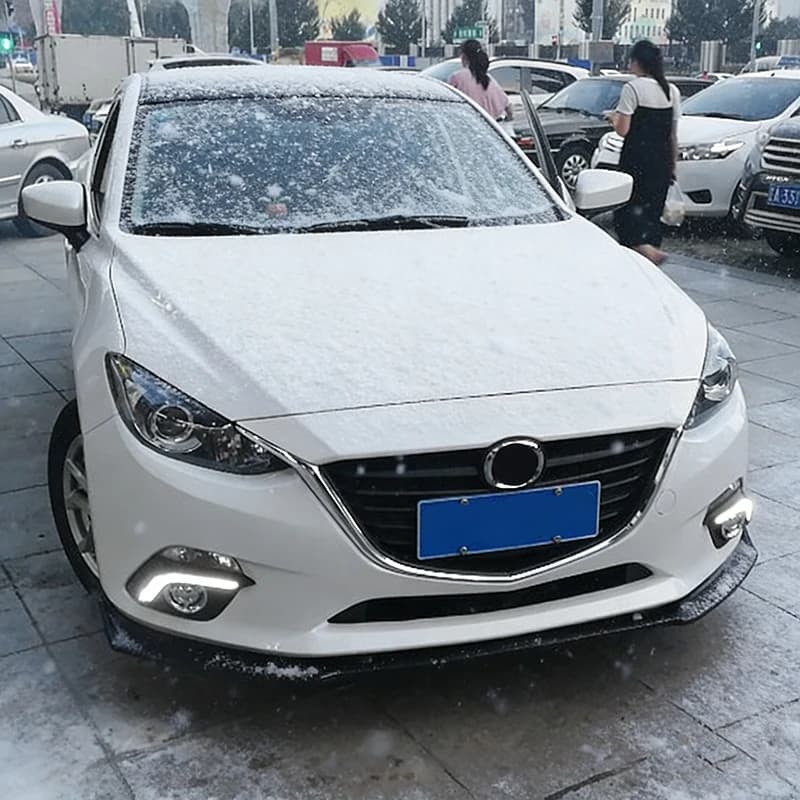 Car Styling For Mazda 3 2014-2018 Front Bumper Lip Protector Plate Cover Trim Decoration Auto Accessories