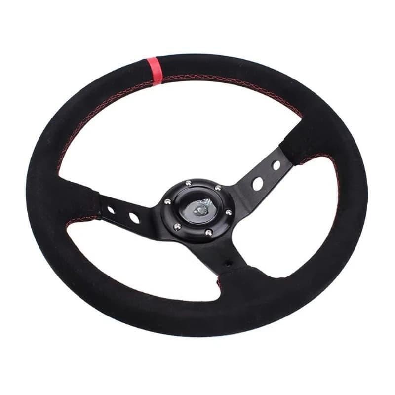 14inch Universal Car Deep Dish Suede Car Steering Wheel Sport Racing Steering Wheels