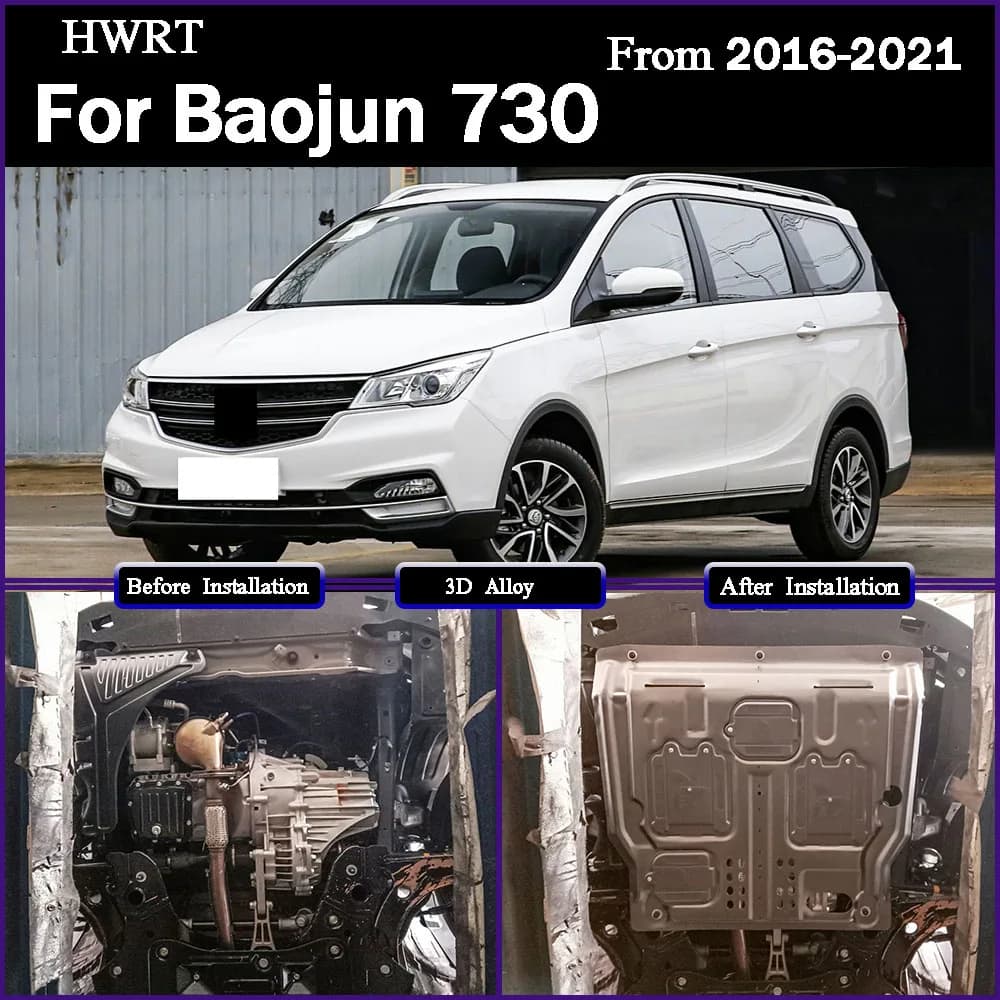 Under Engine Guard Splash Shield Mud Fender Cover Plate Fender Mudguard Protector For Baojun 730 2016 - 2021 1.5L 1.8L
