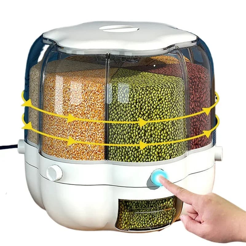 Plastic food box Rice box Grain storage container Grain distributor Pressure type rice distributor