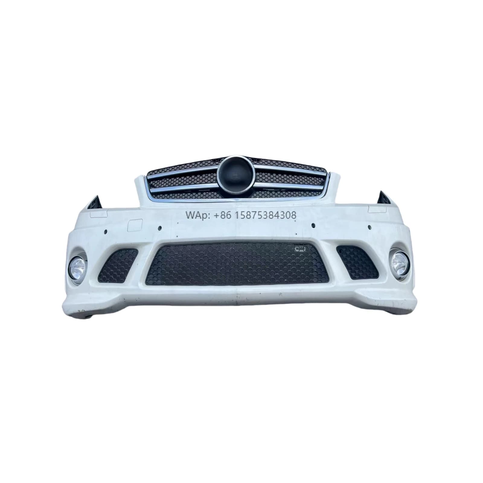 The Classic High Quality C-Series W204  C63 W156 Front Bumper Is Surrounded by a Meshed air Intake Grille for