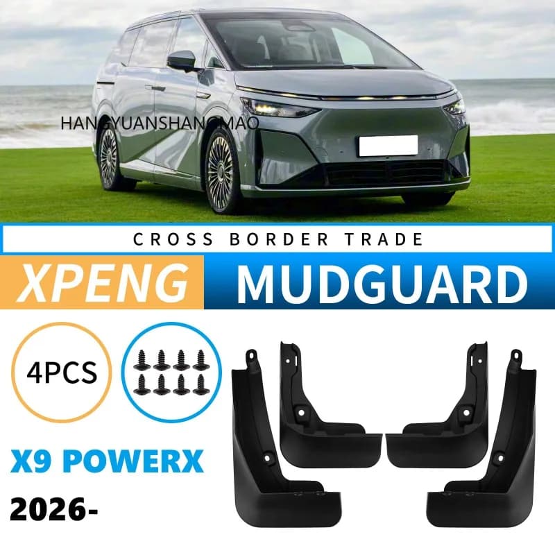For Xpeng Xpeng X9 PowerX 2026 MudFlaps Mudguards Mud Flaps Splash Guards Front Rear Wheels Fender Car Accessories
