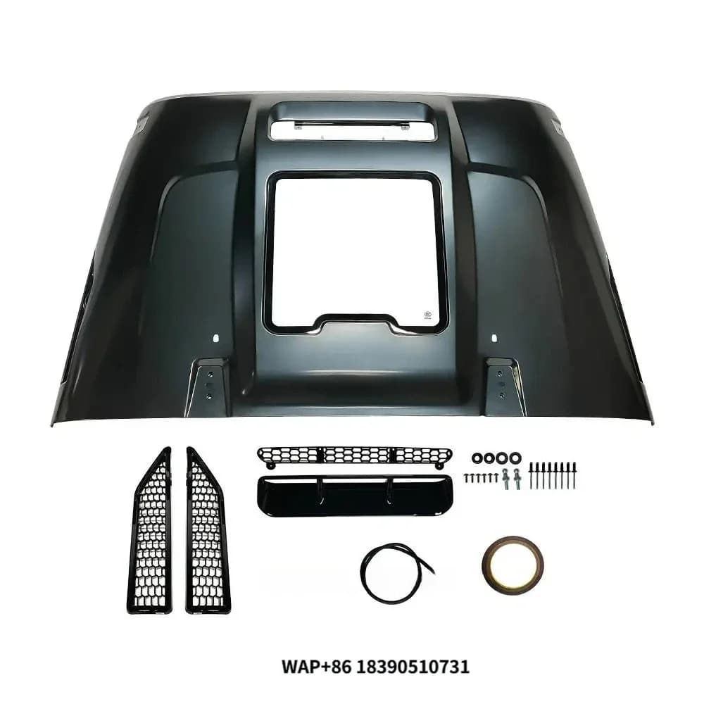 Tamso New Arrival Transparent GRP Hood Bonnet for 2007+ Wranglers Aluminum Auto Parts with Bolts Included