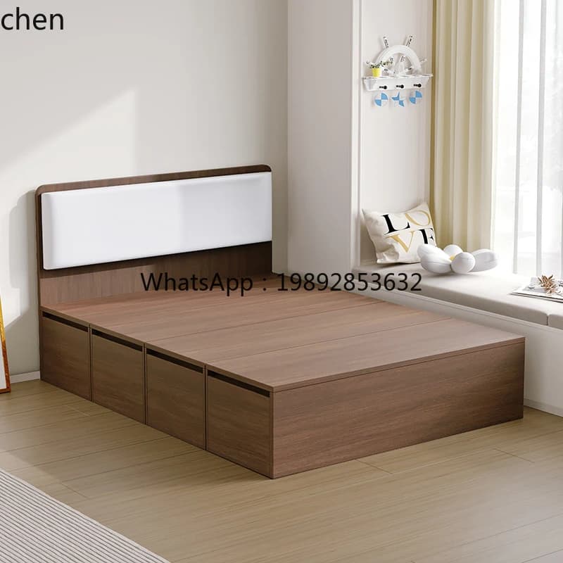 small apartment tatami storage bed cabinet combination balcony floor bed cabinet 1.2m single bed
