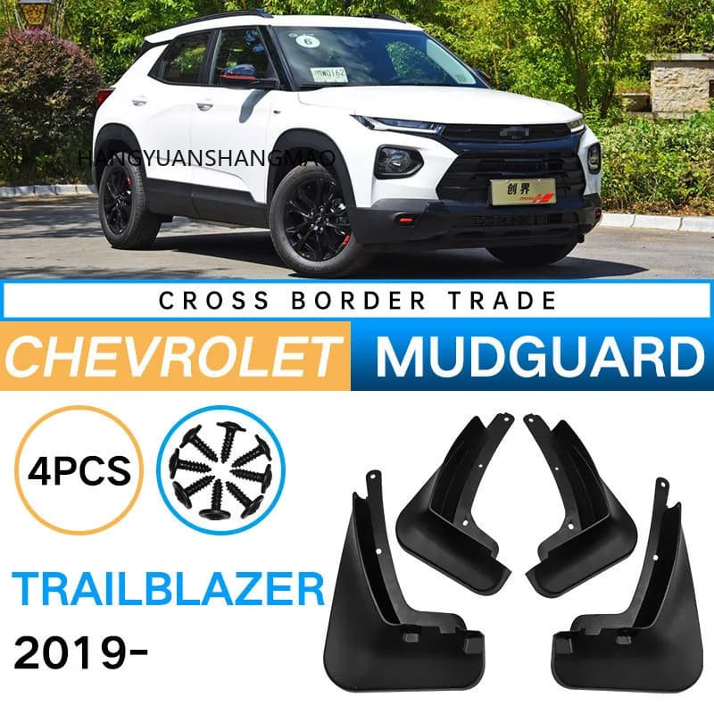 Mudguard Car Accessories for Chevrolet Trailblazer 2019-2024 Mud Flaps for Fender 4PCS Black ABS Splash Guards Set Protection