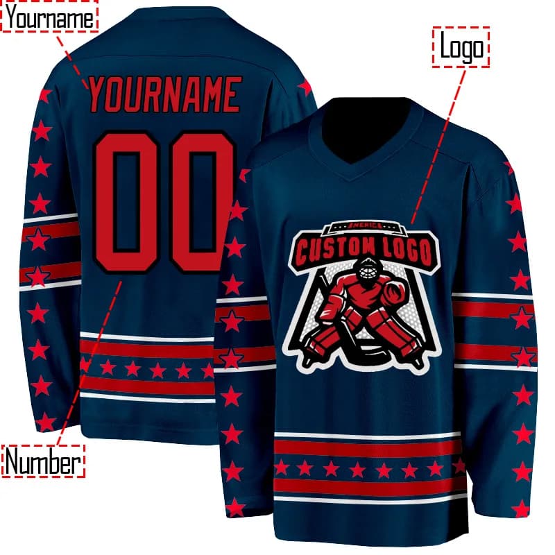 Personalized stars and stripes Hockey Jersey Custom You Name Number Women Men Hockey Jersey Competition Training Jerseys