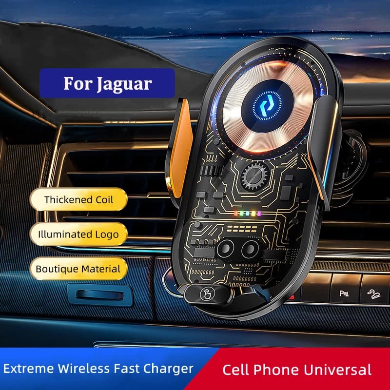 For Jaguar F-PACE F-TYPE XF XE XJ X-TYPE S-TYPE I-PACE Car Cell Phone Holder Qi Wireless Charger Stand