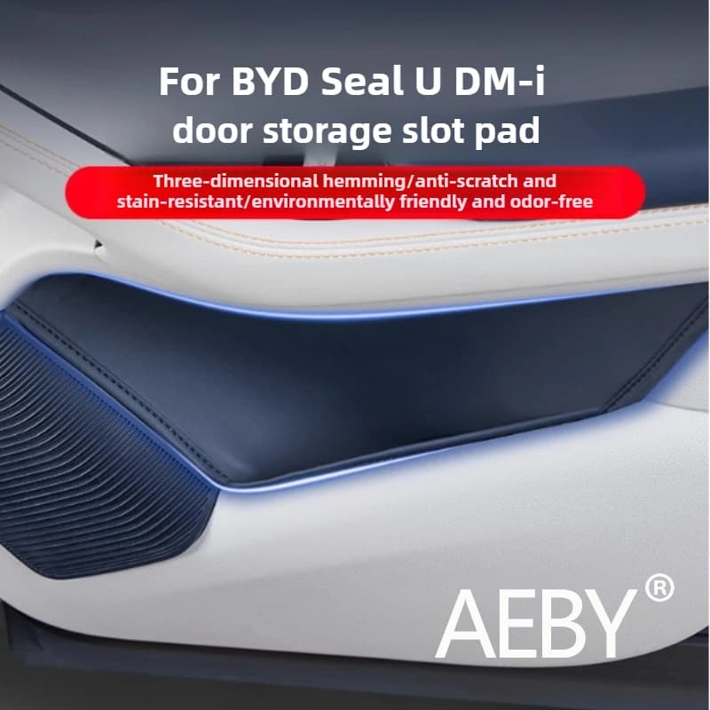 AEBY For BYD Seal U DM-i 2020-2025 Car Door Side Pocket Organizer, Large Capacity Holder Waterproof Storage Bag Auto Accessories