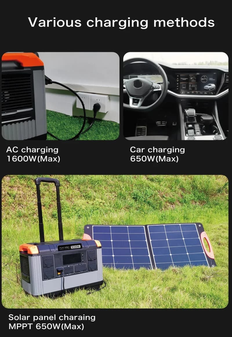 T30 Portable Power Station (3000W/2688Wh): Expandable LiFePO4  for Outdoor Activities, Power Outages & RV Use