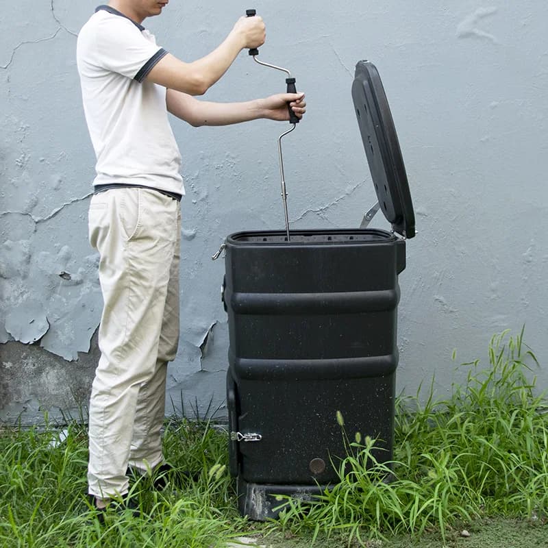 Spiral Agitator Rod Split-Type Solid Stainless Steel Compost Tumbler Crank Compost Tool