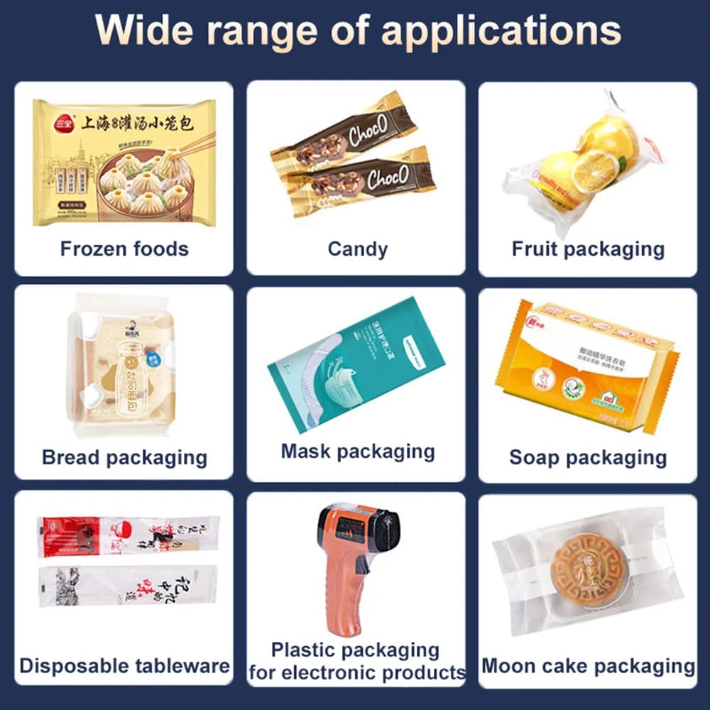 Customizable Low Price Multifunction Cake Ice Cream Popsicle Fruit Candy Snack Food Flow Wrapping Belt Pillow Packing Machine
