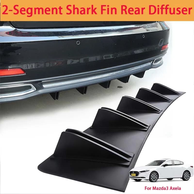 For Mazda3 Axela Shark Fin Rear Diffuser Split Chassis Spoiler Auto Aerodynamic Parts Aerodynamic Modification