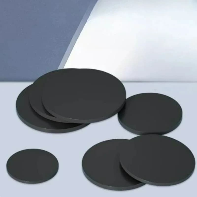 Black PP Circular Plastic Board Round Sheet Disc Plate Diameter 60-100mm Fish Tank Cover Hard Gasket Pad For Industrial DIY