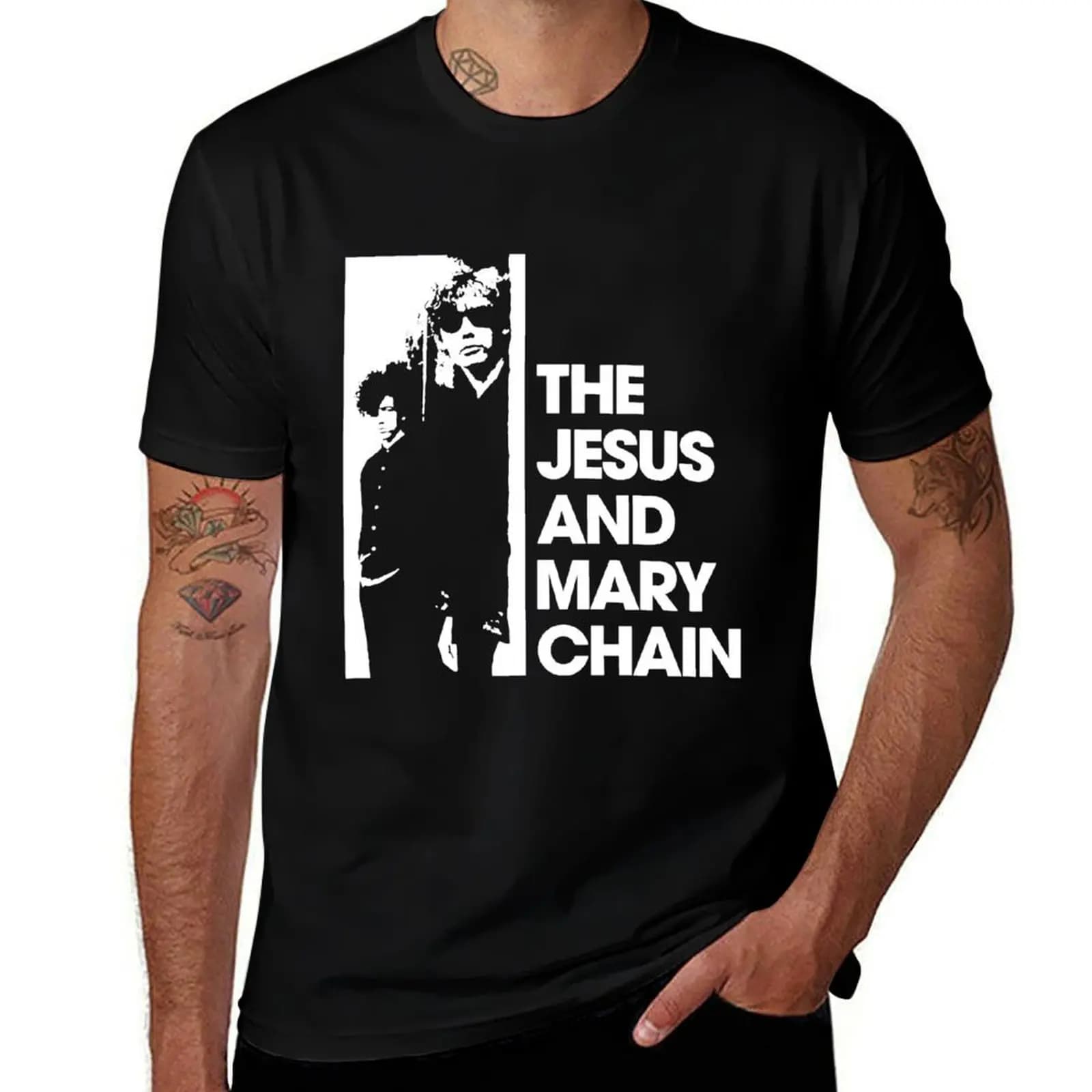 JAMC Jesus and mary chain T-Shirt Summer Print Short Sleeve Tee T-Shirt