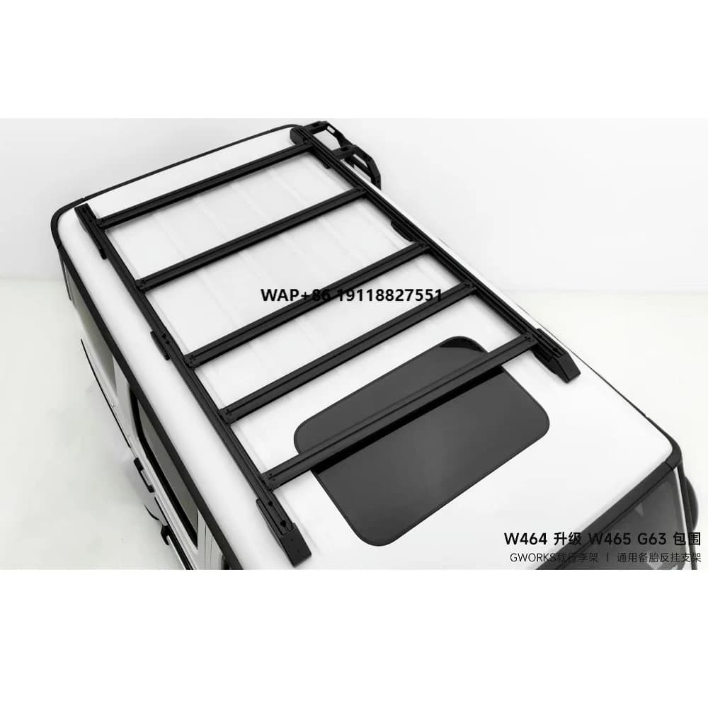 W465 G Works Style Luggage Rack with Ladder G63 G500 G450D Roof Racks Cargo Carrier Hiqh Quality Roof Rack Exterior Auto Parts
