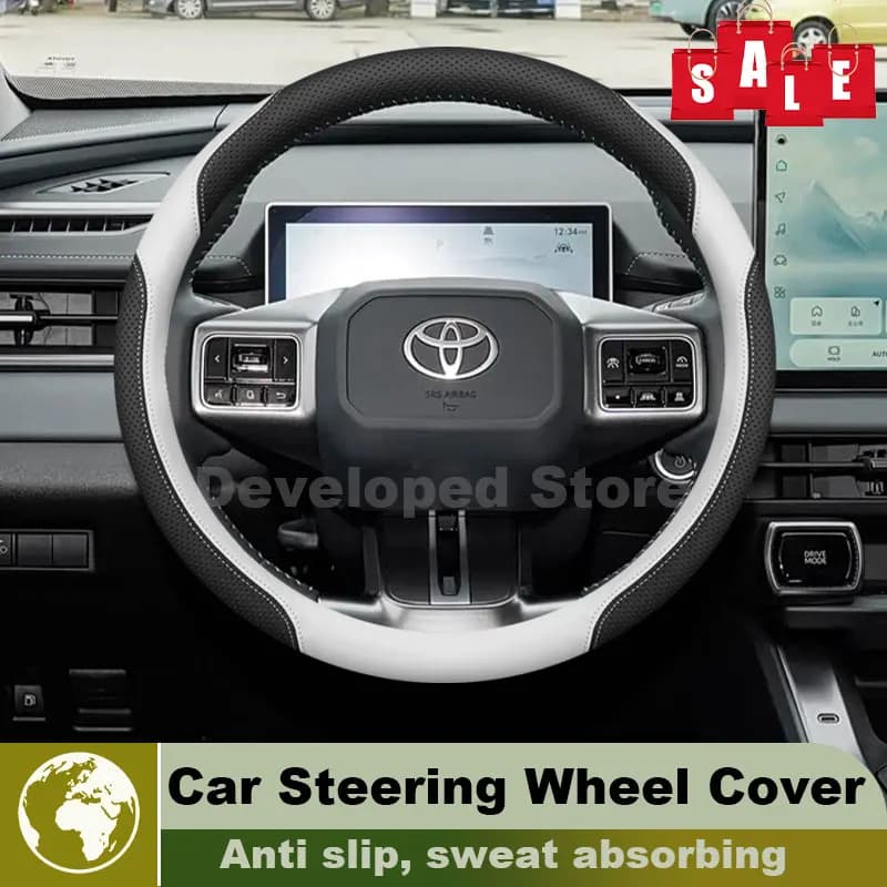 Leather Car Steering Wheel Cover For Toyota RAV4 Wildlander 2026-2009 Auto Steering Wheel Toyota Wildlander 2026 Accessories