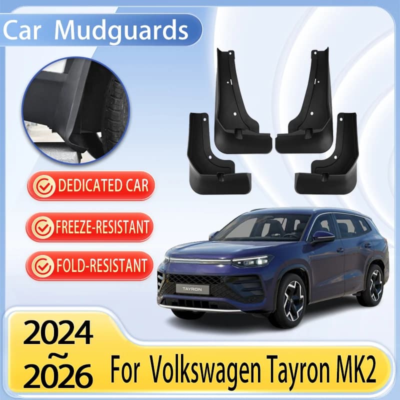 Car Mudguards Parts For Volkswagen Tayron MK2 VW Tiguan North America 2024~2026 Mudflap Fender Flare Cover Guard Mud Accessories