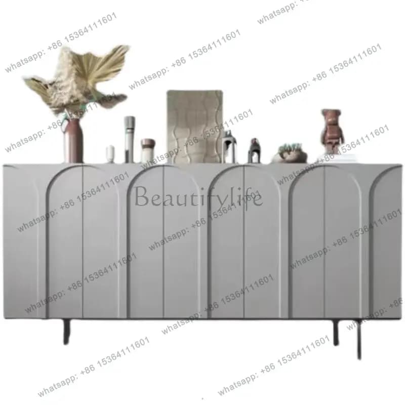 Nordic light luxury dining side cabinet Italian minimalist creative locker
