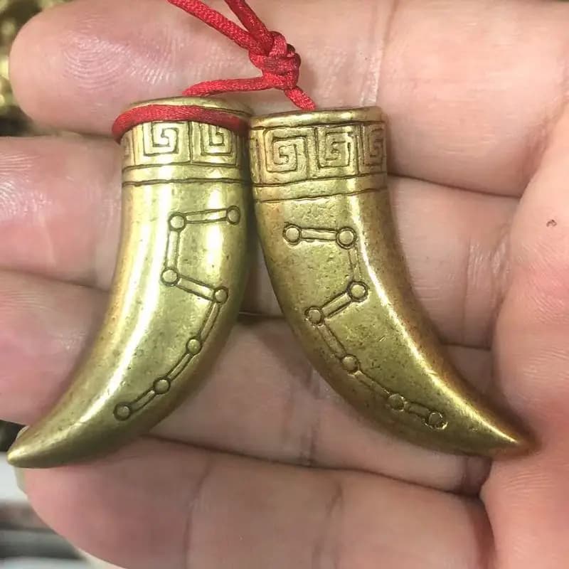 Beidou Seven Stars , Vintage Small Brass , Taoist Sacred Cup, Ethnic Style Craftsmanship