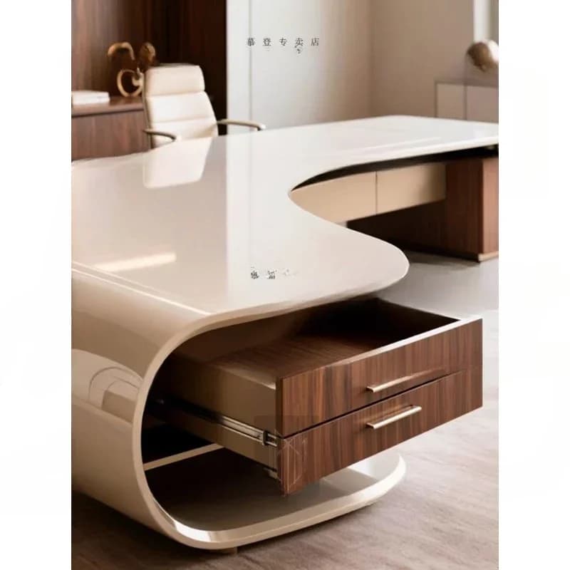 Creative boss table, curved