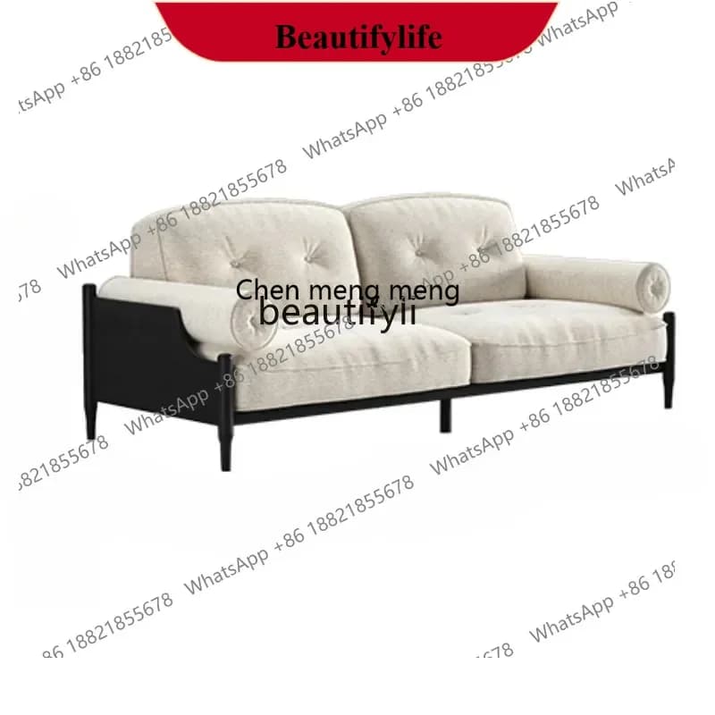 z183  Medieval sofa living room new modern simple light luxury straight row sofa living room fabric sofa