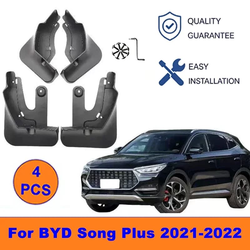 4Pcs Mud Flaps For BYD Song Plus 2021-2022 - Splash Guards Front&Rear Wheel Fender Mudguards Car Exterior Protection Accessory