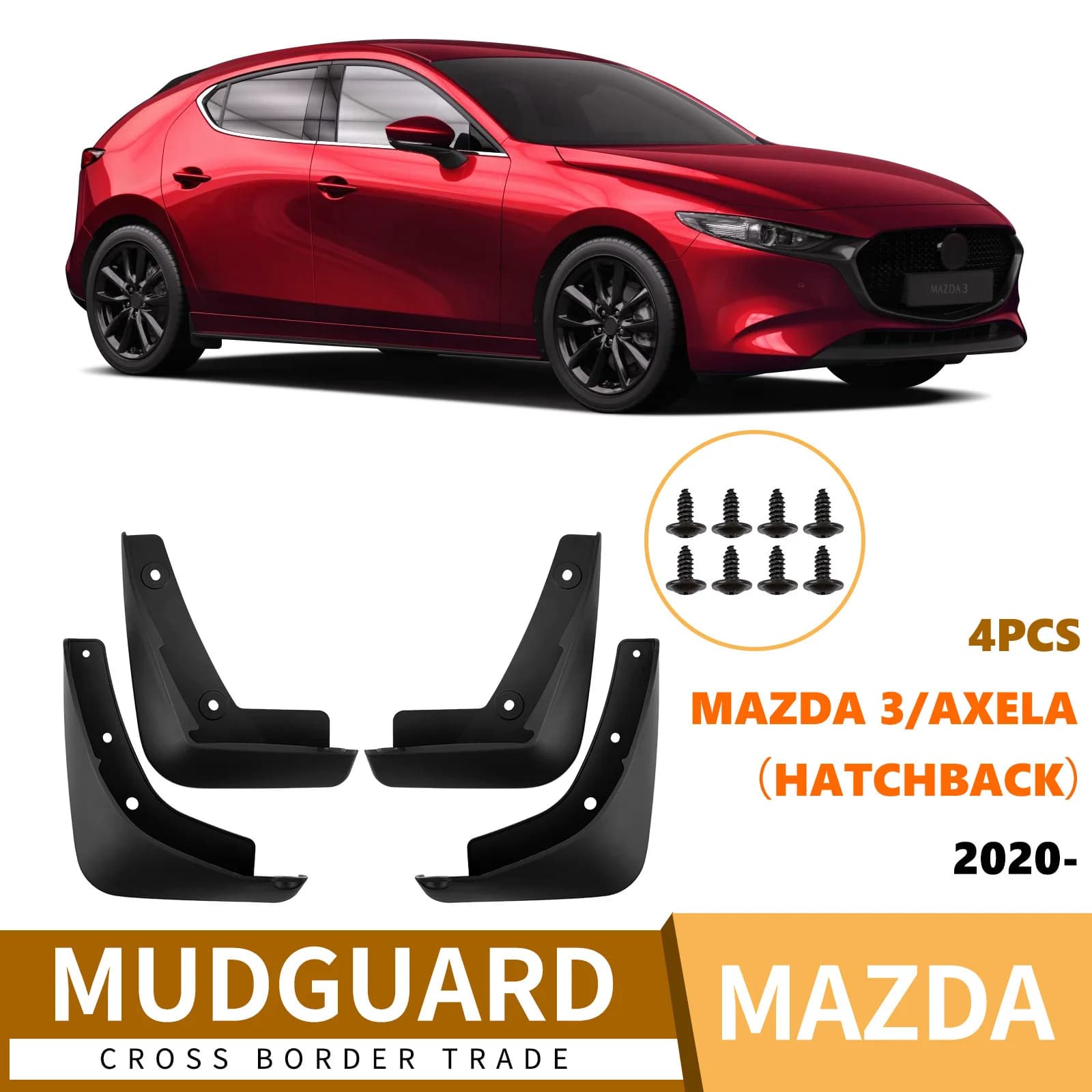 For Mazda 3 Axela 2020 two-box car fender leather supplies car accessories fender flares mud flaps