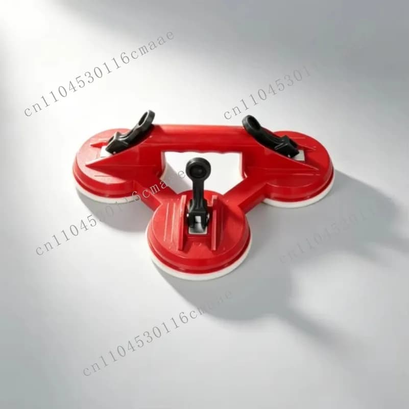 Three-claw aluminum suction cup handle for glass tables and marble surfaces