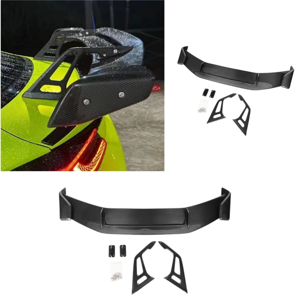 Real Carbon Fiber AO Style Rear Spoiler Wings Ducktail Universal Auto Tail Spoiler for BMW Cars Single Deck