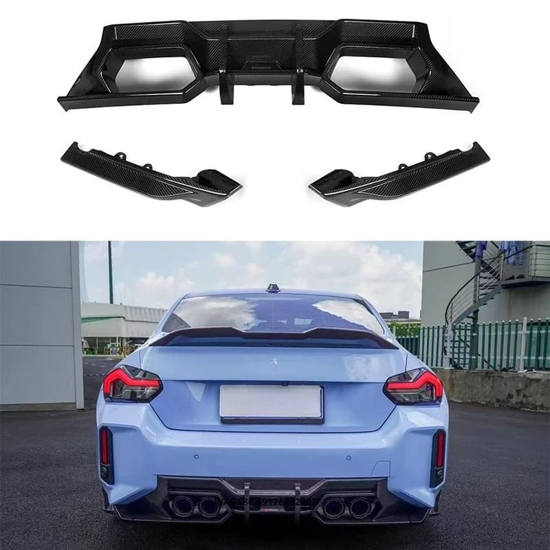 High Quality SQ Style Dry Carbon Fiber Rear Diffuser forBMW M2 G87 Coupe 2023-IN