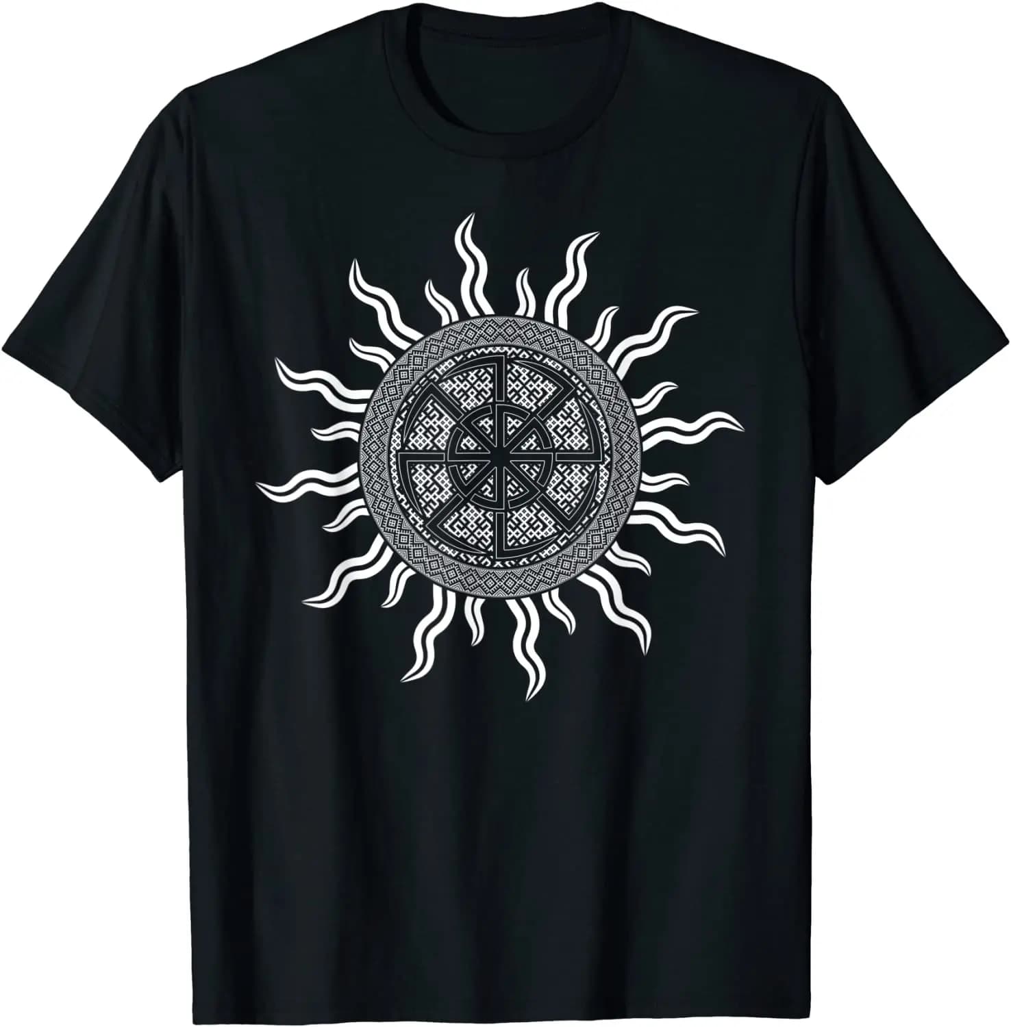 Double Kolovrat Slavic Heritage Sun God Deity Symbol T-Shirt. Summer Cotton O-Neck Short Sleeve Mens T Shirt New S-3XL