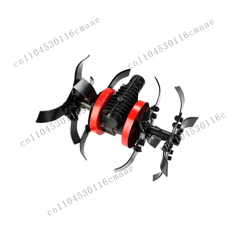 Adjustable lawn mower accessories straight piece oblique soil ditching weeding wheel deep loosening wheel