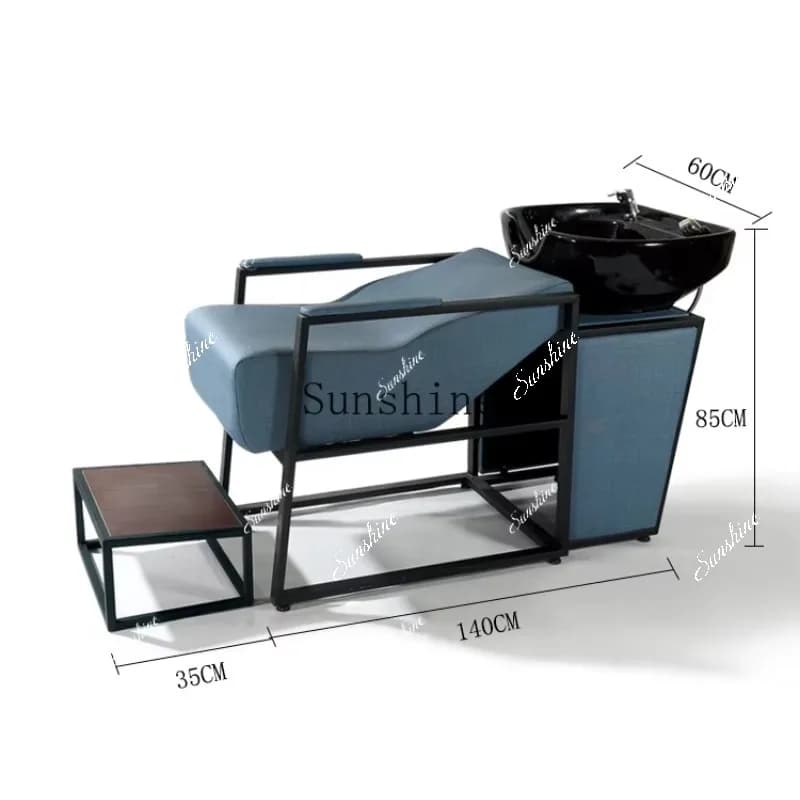 Wrought iron hair cutting chair stool shampoo bed hair salon barber shop special retro  TF