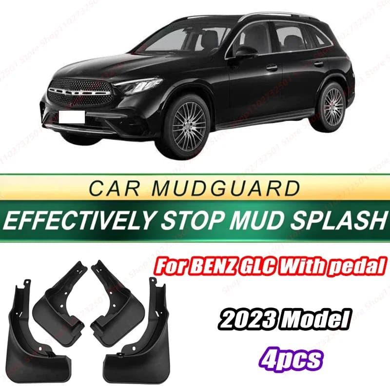 For BENZ GLC With pedal 2023 Model 4PCS Front Rear Mud Flaps Splash Guards Fender Mudguards Auto Accessories