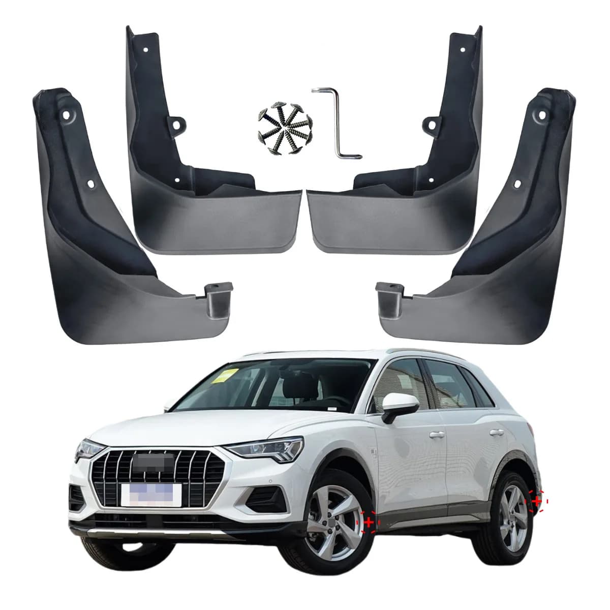 For Audi Q3 Mud Flaps Splash Guards Audi Q3 Mudguards 4pcs 2019 TO Now