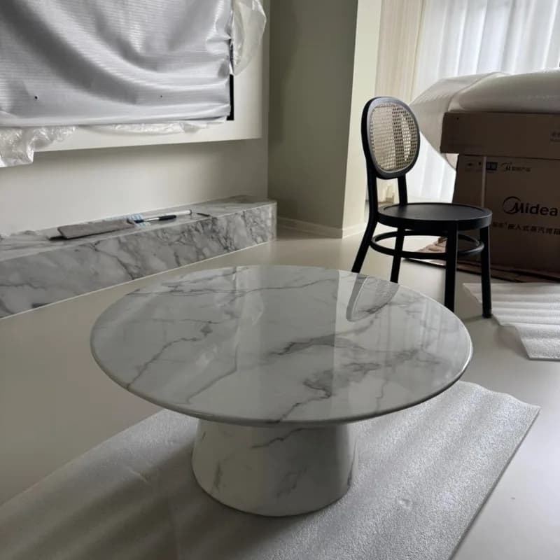 Modern Luxury Side Table Decoration Living Room Designer Designer Round Coffee Table Writing Mesa Auxiliar Trendy Furniture