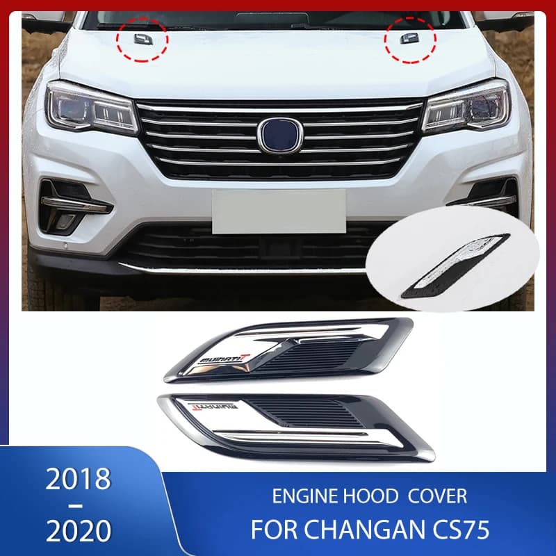 ABS Front Engine Hood Trim Bright Strip Decorative Cover With Buckle For Changan CS75 2018 2019 2020 Easy Installation