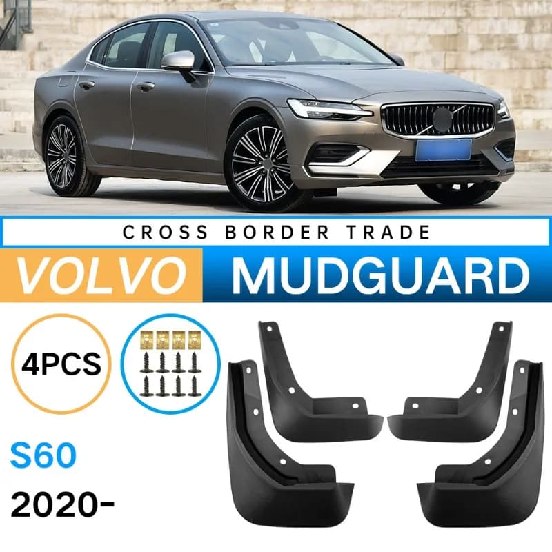 Car Mudguards For Volvo S60 2019 2020 2021 2022-2025 4PCS/Set Fenders Anti-Splash Mudflaps Mud Guards Tools Auto Accessories