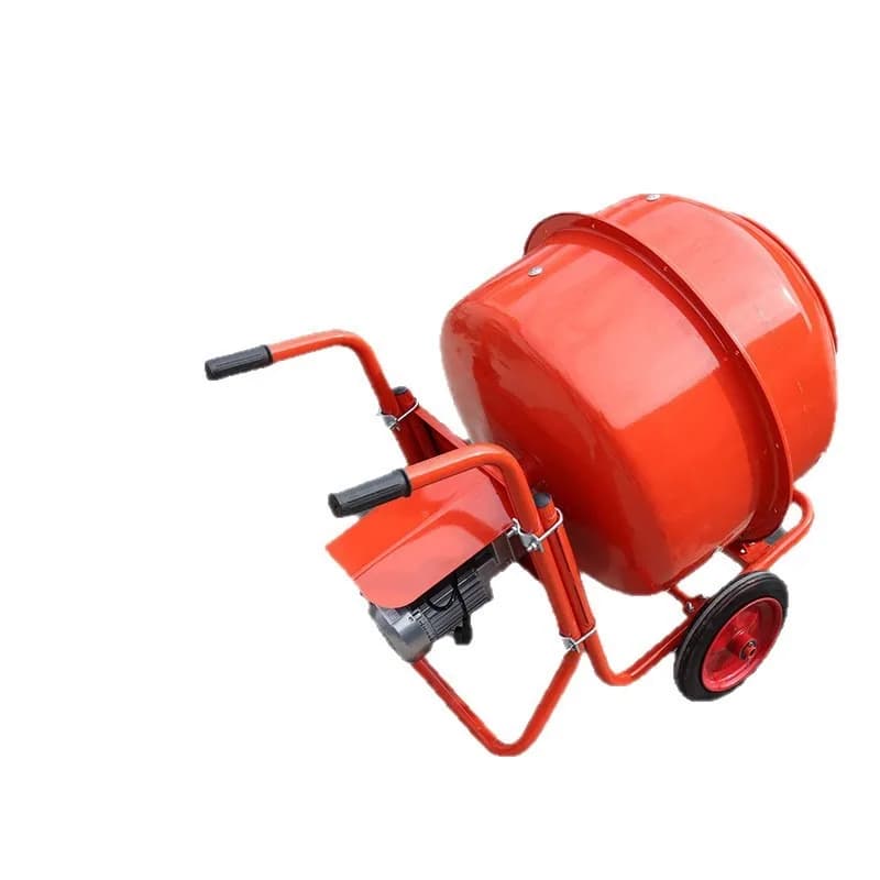 Concrete mixer, convenient cement mortar mixer, construction site small hand-push drum mixer, mixing tank