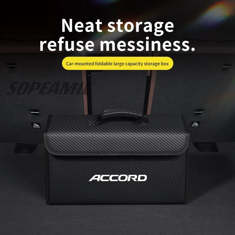 For Honda Type R ACCORD CIVIC CRV XRV FIT CITY BRV HRV Pilot WRV ODYSSEY Jazz Car Trunk Storage Box Foldable Stowing Tidying Bag