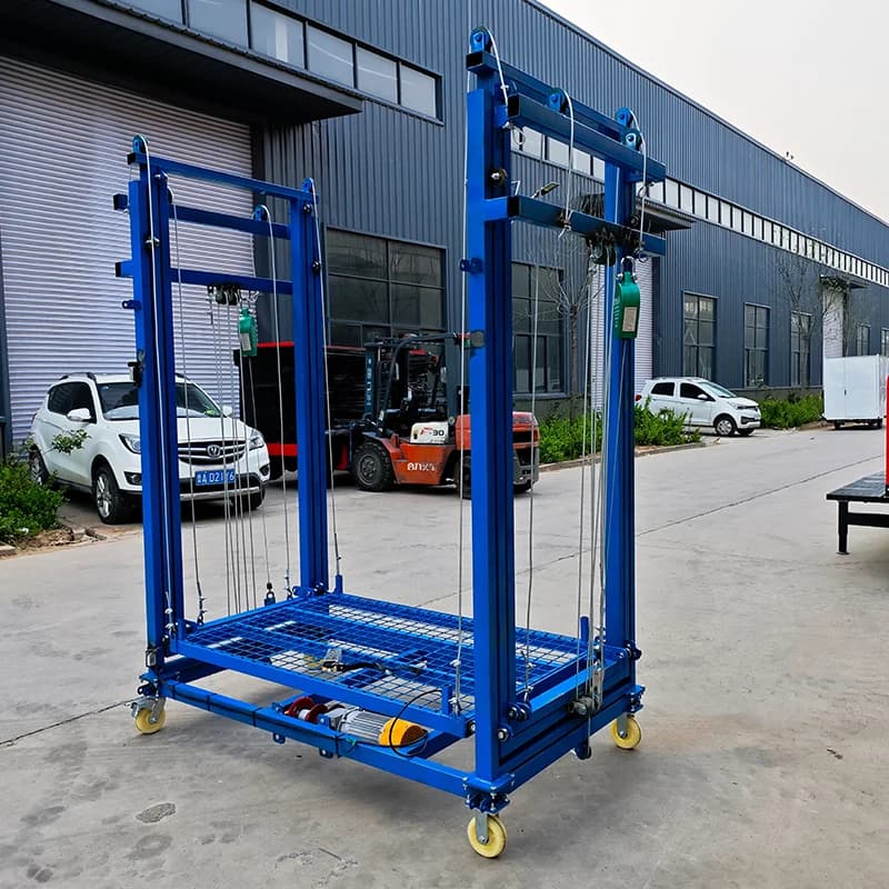 Three-point 500kg 2m 6m 10m Foldable Electric Scaffolding Lift Platform Electric Lifting Scaffold for Wall Paint With CE