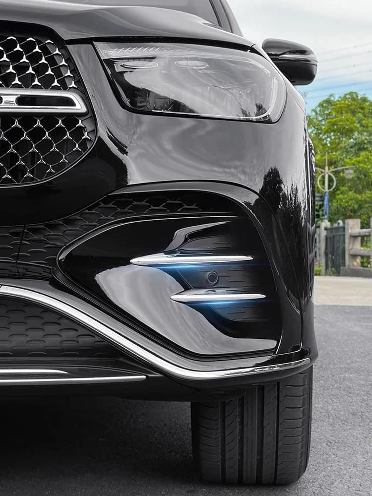 For Mercedes-Benz W167 GLE V167 GLE coupe Fog Light Protection Stick Strip Car Front Air Intake Grille Trim Strip 2024 2025 2026