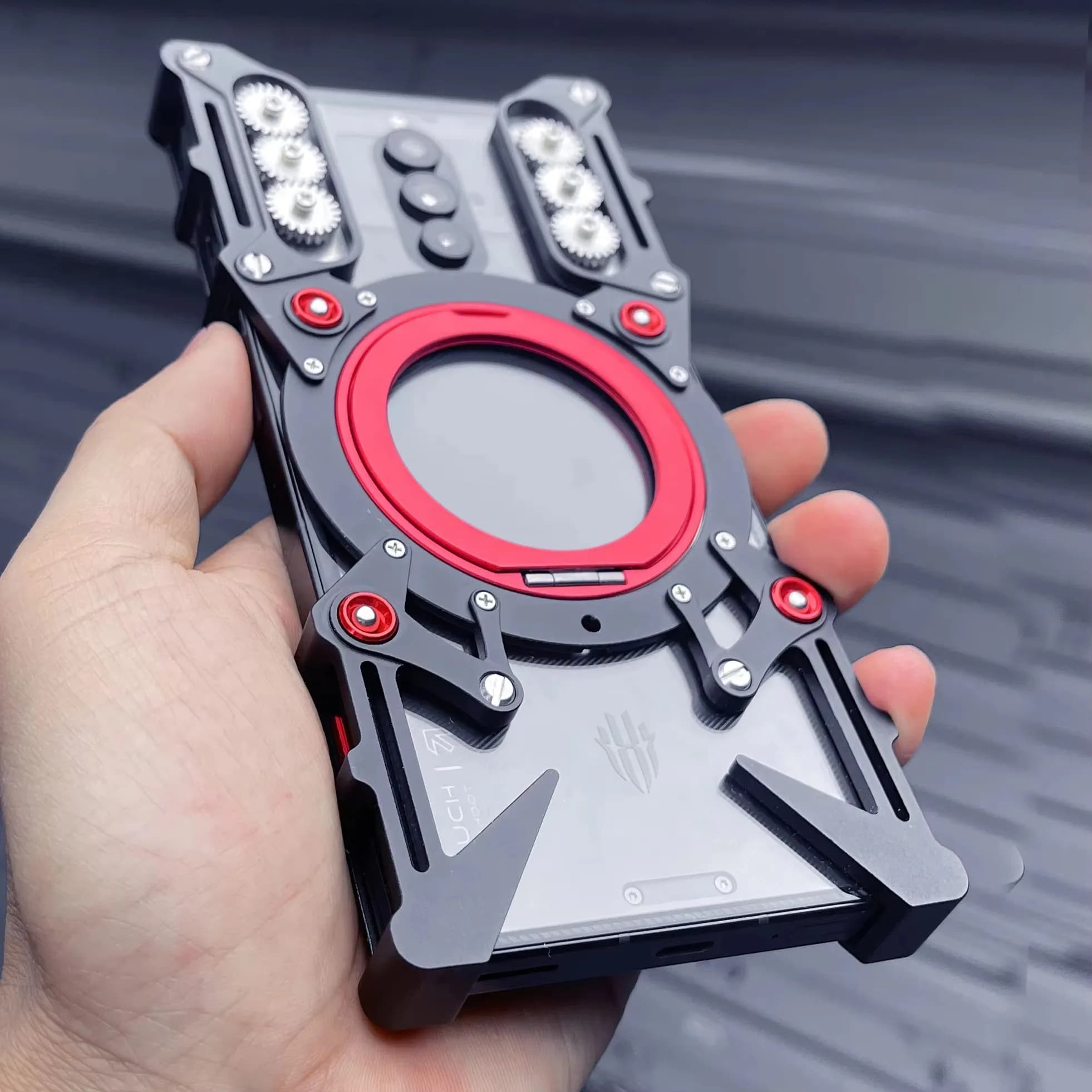Aluminum Frameless Case For Nubia Redmagic 10 Pro Red Magic 9 9s 8 8s Pro Rotating Bracket Shell Metal Rimless Shockproof Cover